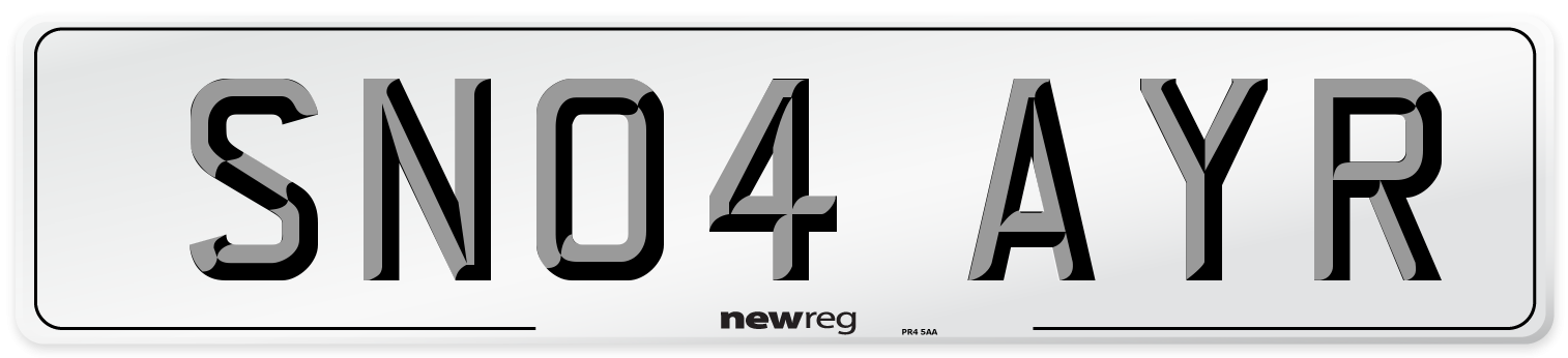 SN04 AYR Number Plate from New Reg